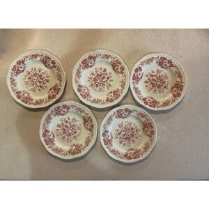 Salisbury Pink by Alfred Meakin 6.5” Side Plates- Set of Five